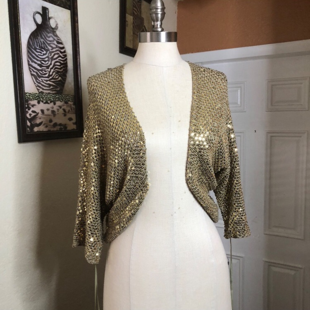 I.N.C Knit Sequin Shrug